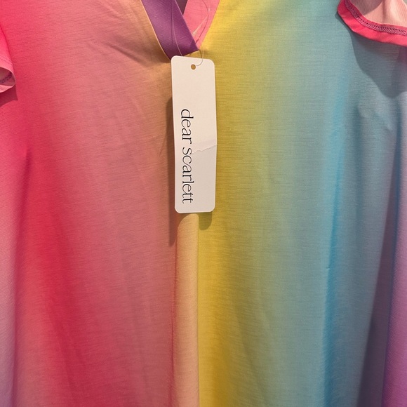 Scarlett Rainbow Ombre Flutter Sleeve Blouse - Picture 2 of 3